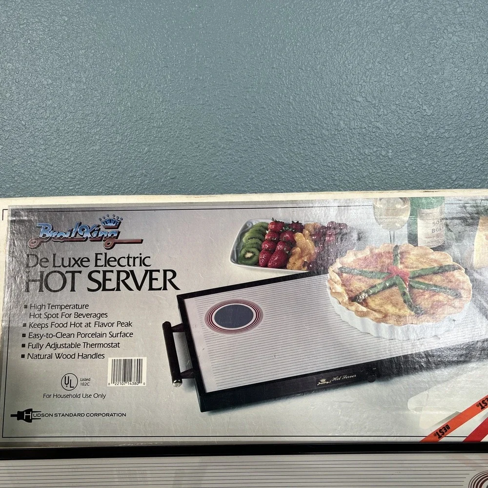 Vintage Broil King De Luxe Electric Hot Server - Tray Model - W/ Box - Works